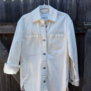 Abercrombie & Fitch Cream Utility Jacket